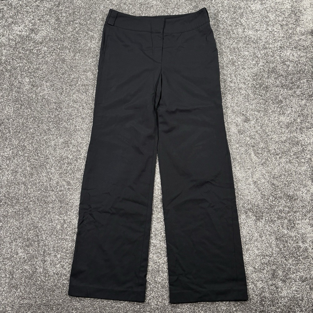 Burberry London Flare Trousers Pants Women's 6 Black Wool Blend 30x30